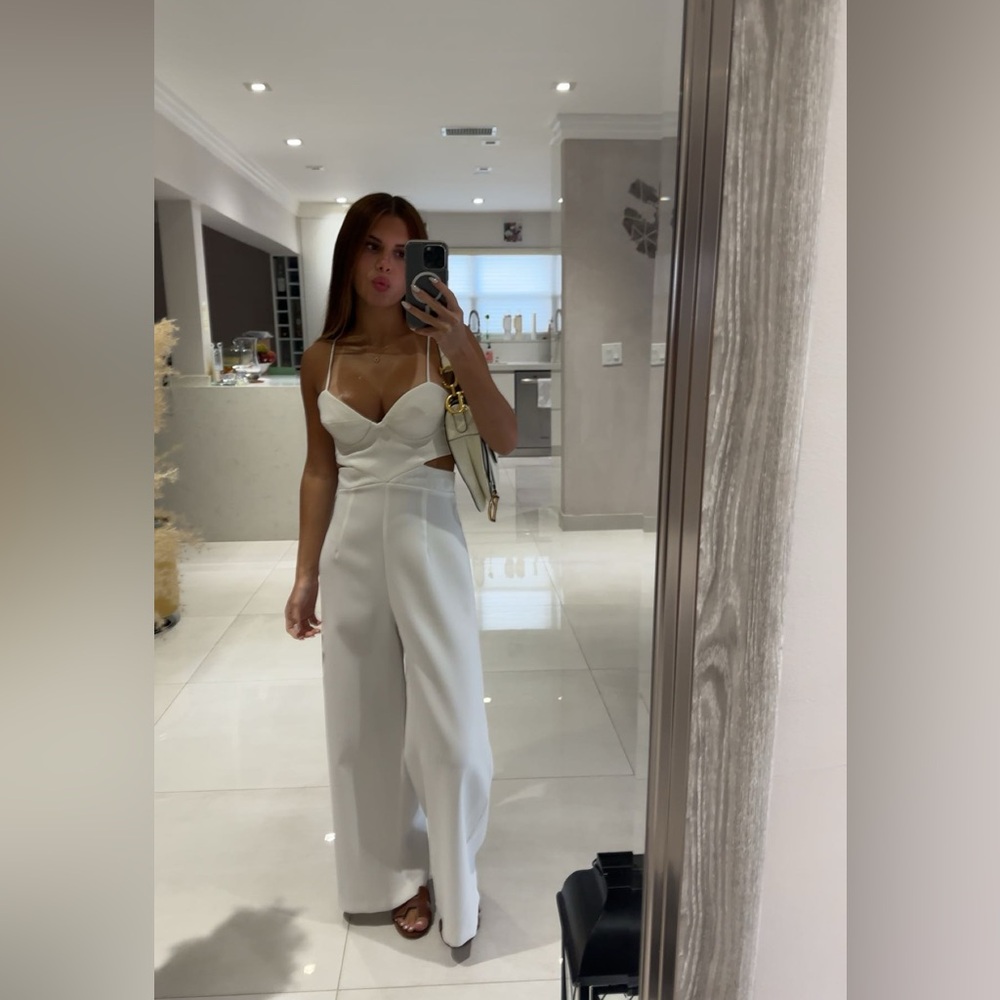 Elegant White mango Jumpsuit